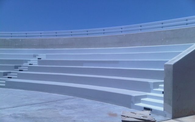 concrete outdoor theater seats